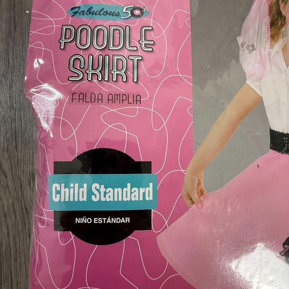 50s Pink Child Poodle Skirt Costume – Up to Size 10 / 8-10 yrs / 134 cm - Picture 3 of 5